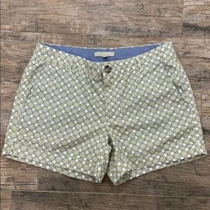 Banana Republic Women's Yellow Print Shorts Size 6
